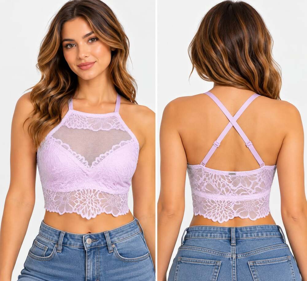 Pink Halter Bralette